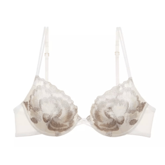 Natori 34C Natorious Demi Contour Underwire Bra NWOT 712308 Soft White Combo - Picture 4 of 8